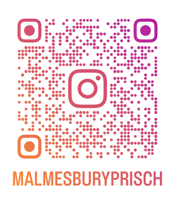 QR code for the school's Instagram account, malmesburyprisch (opens Instagram in a new tab)